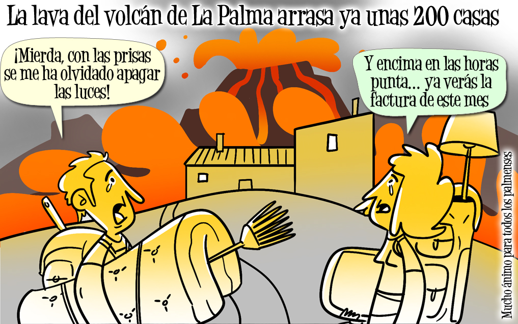 La lava del volcán de La Palma arrasa 200 casas 