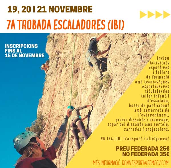 Ibi acollirà la setena trobada de dones escaladores 